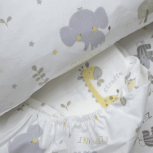 Σεντόνια κούνιας ζωάκια κίτρινο-498