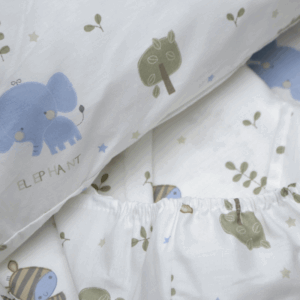 Σεντόνια κούνιας ζωάκια σιέλ-498