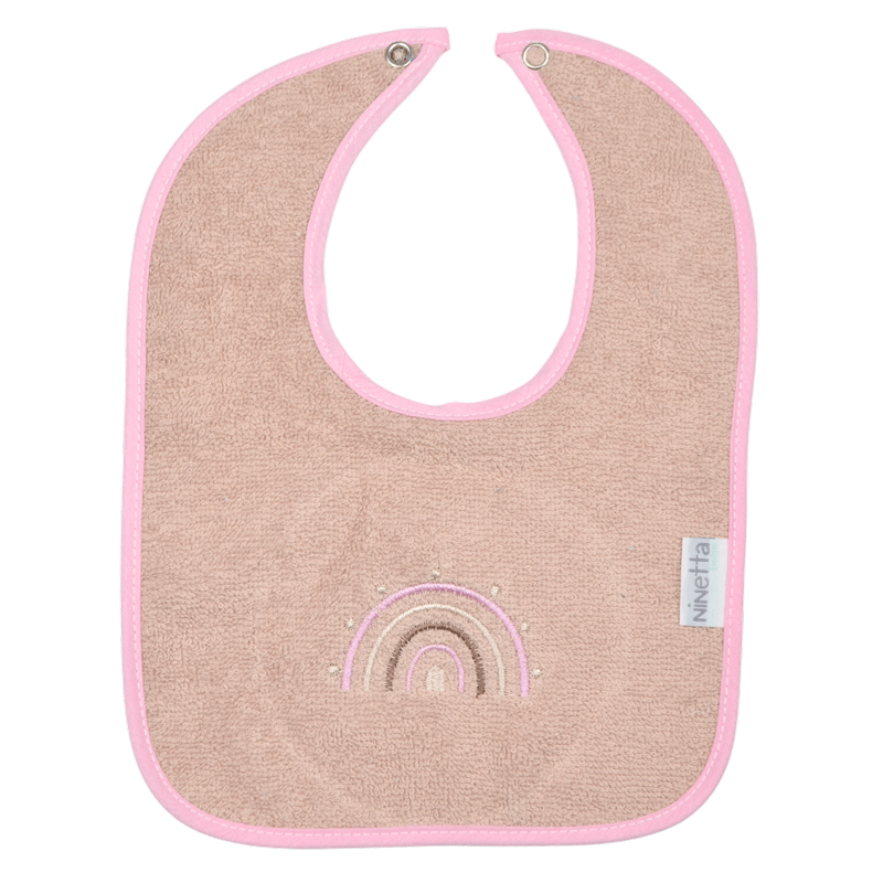 Σαλιάρα με τρουκς χρωματιστή ροζ-916