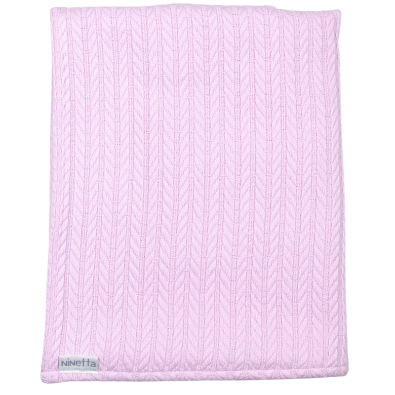 Κουβέρτα κρεβατιού πλεκτή ροζ-162Κ
