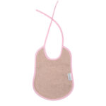 Σαλιάρα δετή με κορδόνι ροζ-600