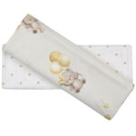 Σεντονάκια λίκνου μπεζ μπαλόνια - 478