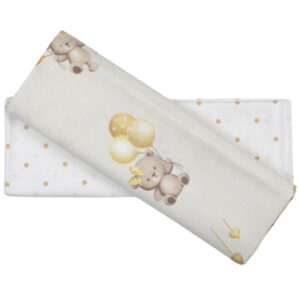 Σεντονάκια λίκνου μπεζ μπαλόνια - 478