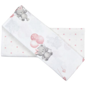 Σεντονάκια λίκνου ροζ μπαλόνια - 478